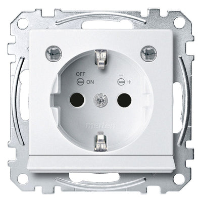 Mert MEG 2304-0419 SCHUKO-Steckdose BRS m.Lichtausl.+LED StK polarweiß System M