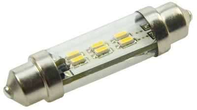 S&H 33823 LED-Soffitte 3SMD Ø10mmx42mm S8,5 10-30VDC 10-18VAC 0,5W 3000K dimmb