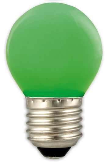 S&H 30960 LED Tropfenform 45x73mm E27 240VAC 1W 12Lm grün Kunststoff