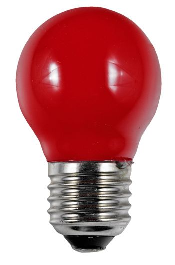 S&H 38213 LED Tropfenform Filament 45x75mm E27 220-240V 1W 12Lm rot 360°