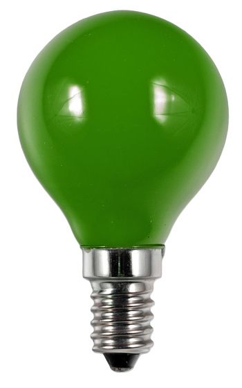 S&H 36759 LED Tropfenform Filament 45x75mm E14 220-240V 1W 8Lm grün 360°