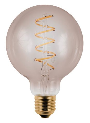 S&H 38161 LED Globe Filament Flex Axial 95x135mm E27 230V 4,5W 140Lm 2200K gold