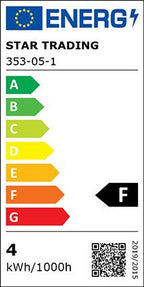 S&H 35506 LED Kerzenform Filament 35x98mm E14 220-240VAC 4W/821 350Lm klar
