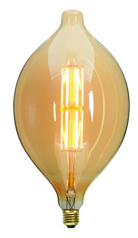 S&H 31491 LED Ellipsenform Filament 180x334mm E27 10W/920 650Lm 2000K amber