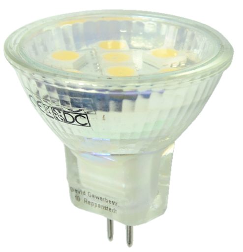 S&H 33774 LED-MR11 8SMD Ø35x35mm GU4 10-18VAC/10-30VDC 1,3W 120Lm 4000K