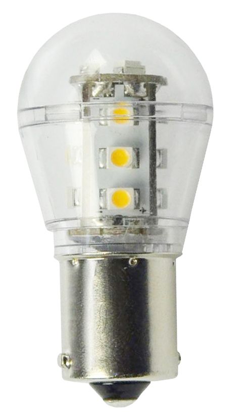 S&H 33828 LED Leuchte 15SMD 25x48mm BA15s 10-30AC/DC 1,6W 150Lm 6000K dimm