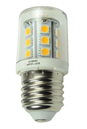S&H 38485 LED-Röhrenform 24SMD 32x69mm dimmbar E27 13,5-28VDC/24VAC 2,6W/830