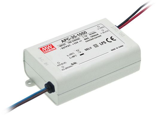 S&H 55065 LED-Trafo 84x57x29mm Innenanwendung 28-100VDC 350mA max.35W