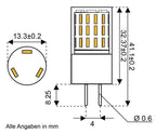 S&H 31397 LED-Röhrenform 45SMD 13,1x41,1mm dimmbar G4 10-30VDC 10-24VAC