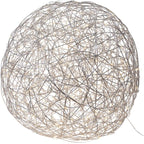 S&H 88957 LED-3D-Kugel Ø 770mm IP44 6W warmweiß Edelstahlgeflecht silber