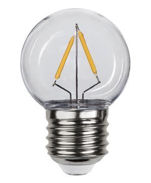 S&H 31289 LED Tropfenform Filament 45x68mm E27 1,3W 130Lm 2700K klar