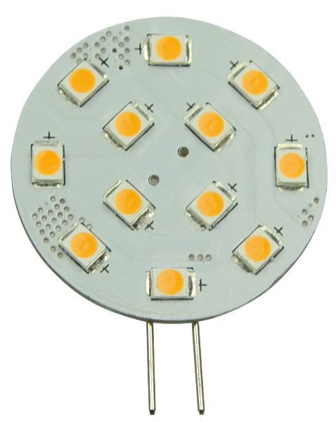 S&H 35011 LED-Leuchtmittel 12SMD Modul Ø30mm G4 10-30VDC 10-18VAC 2W 3000K