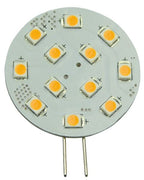 S&H 35011 LED-Leuchtmittel 12SMD Modul Ø30mm G4 10-30VDC 10-18VAC 2W 3000K