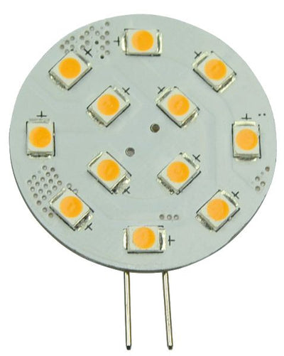 S&H 35011 LED-Leuchtmittel 12SMD Modul Ø30mm G4 10-30VDC 10-18VAC 2W 3000K