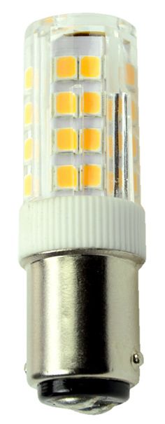 S&H 31134 LED-Röhrenlampe 15,5x52,5mm B15d 90-265AC/90-269VDC 3W 2700K klar