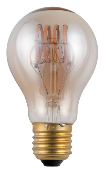 S&H 38157 LED Allgebrauchsform Filament Flex E27 4,5W 140Lm 2200K gold 360°