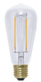 S&H 33962 LED-Rustikaform Filament 62x142mm E27 5W/922 400Lm 2200K 360°klar