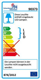 S&H 90373 LED Anbauleuchte 580x190x40mm schwarz 52W 7600Lm 4000K 90°
