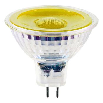 S&H 38293 LED Reflektorlampe MR16 50x48mm GU5,3 12VAC/DC 5W 180Lm gelb 38°