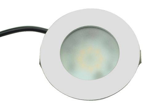 S&H 90053 LED-Downlight Ø68mm EBØ63mm 12VAC/DC 2W 125Lm 3000K 110° matt IP65