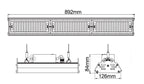 S&H 90350 LED Hallenstrahler Balken 925x135,4x84mm 100-277V 150W 18750Lm