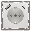 Peha D 6511.70 SI USB CA SCHUKO Steckdose m.USB Ladegerät Alu 00244172