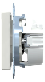 Mert MEG 2303-0319 SCHUKO-Steckdose BRS Ko.+Schriftfeld StK polarweiß gl.Sys.M