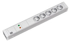 Bachmann 333.002 19" 1,5HE 5xSchuko 1xGVS Strom 2m Schuko