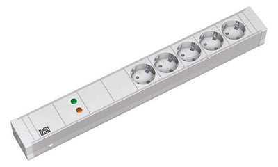 Bachmann 333.002 19" 1,5HE 5xSchuko 1xGVS Strom 2m Schuko