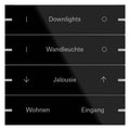 GIRA 503405 Wippenset 4fach indiv. Tastsensor4 TS4 Glas Schwarz
