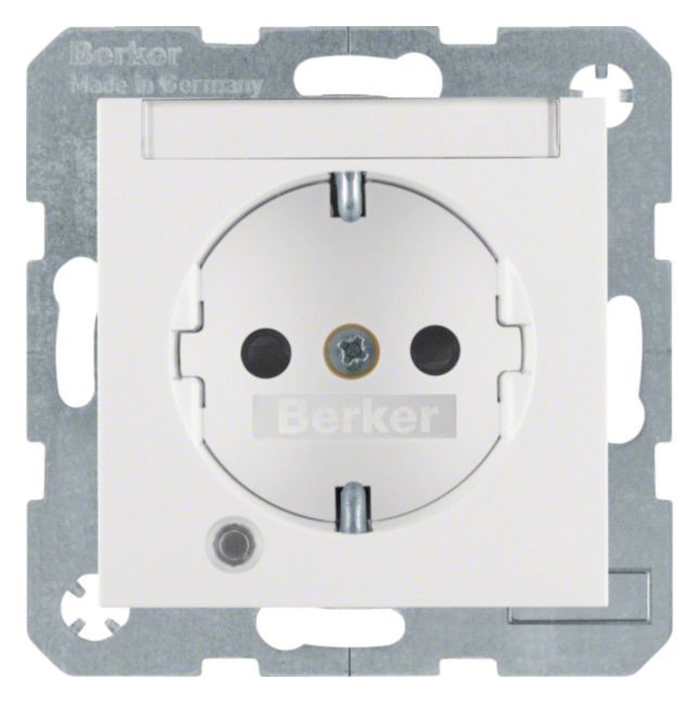 Berker 41101909 Steckdose SCHUKO+LED Kontr. B-feld+erh.BS S.1/B.3/B.7 polarw.