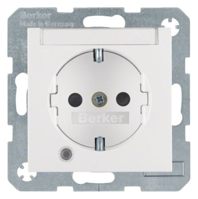 Berker 41101909 Steckdose SCHUKO+LED Kontr. B-feld+erh.BS S.1/B.3/B.7 polarw.