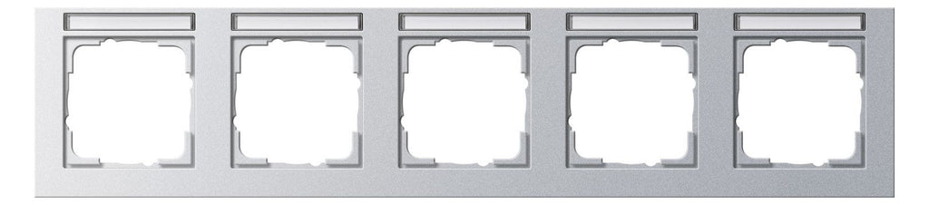 GIRA 109525 Abdeckrahmen 5fach waager. BSF E2 Farbe Alu