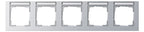 GIRA 109525 Abdeckrahmen 5fach waager. BSF E2 Farbe Alu