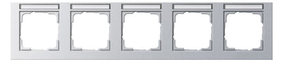 GIRA 109525 Abdeckrahmen 5fach waager. BSF E2 Farbe Alu