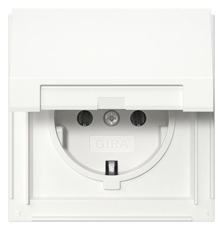 GIRA 445466 SCHUKO-Steckdose Klappdeckel TX_44 Reinweiß
