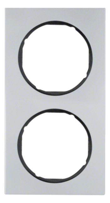 Berker 10122284 Rahmen 2fach R.3 Alu/schwarz