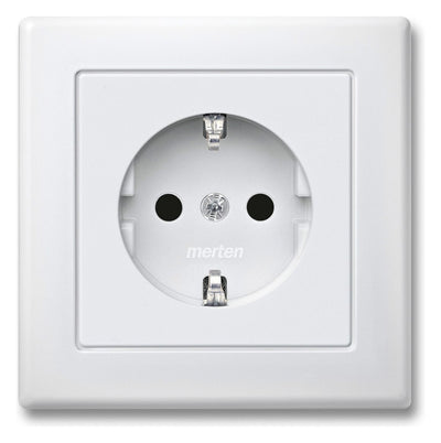 Mert MEG 2300-1519 SCHUKO-Steckdose BRS volle Platte StK polarweiß M-SMART