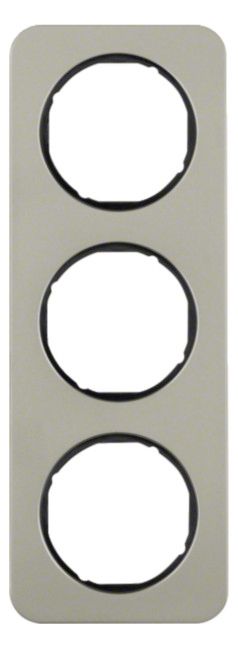 Berker 10132104 Rahmen 3fach R.1 Edelstahl/schwarz