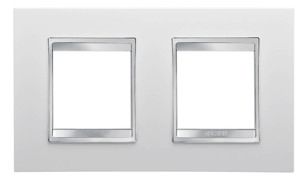 GEWISS GW16223TB Abdeckrahmen LUX International 2+2M horiz. Milchweiss