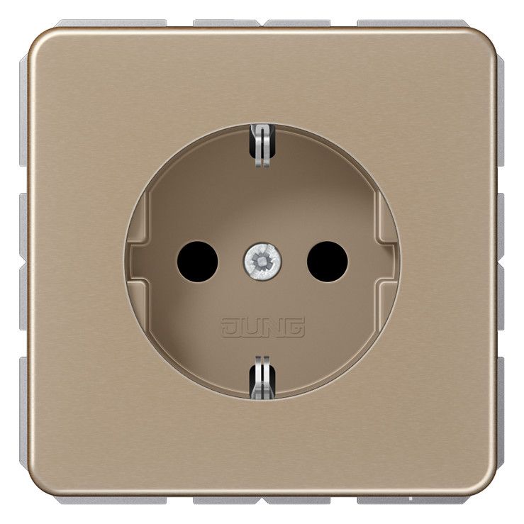 Jung CD 1521 GB SCHUKO®-Steckdose 16 A 250V ~ Schraubklemmen Al eloxiert Seri