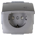 Kopp 924343081 VENEDIG Schuko Steckdose Klappd.erh.Ber.schutz platin