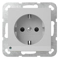 GIRA 4170015 SCHUKO-Steckdose LED-Leu.+ Shutter System 55 Grau matt (lackiert)
