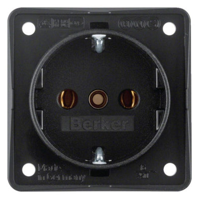 Berker 9418505 Steckdose SCHUKO Integro schwarz matt