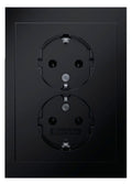 Berker 47742245 Doppelsteckdose SCHUKO m Abdeckplatte Berker R.3 schwarz