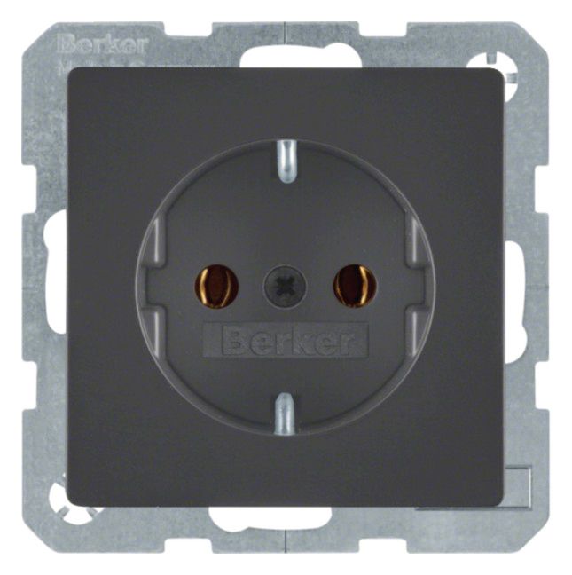 Berker 41436086 Steckdose SCHUKO Q.1/Q.3 anthrazit samt