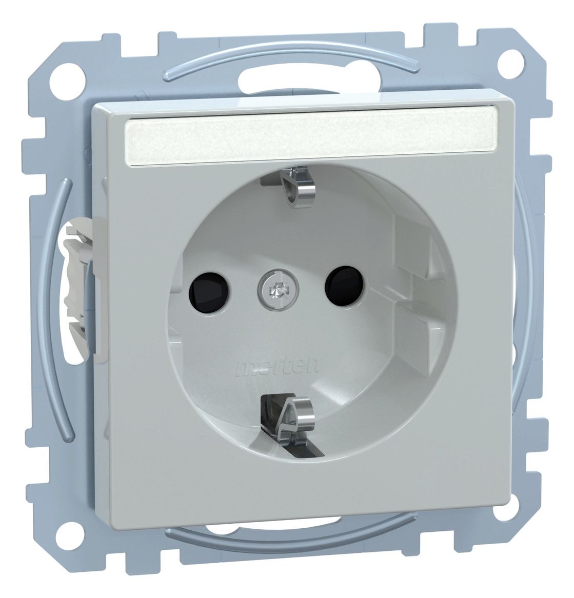 Mert MEG 2302-0329 SCHUKO-Steckdose BRS Sonder m.Schriftfeld StK lichtgrau Sys.M