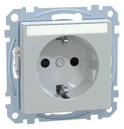 Mert MEG 2302-0329 SCHUKO-Steckdose BRS Sonder m.Schriftfeld StK lichtgrau Sys.M