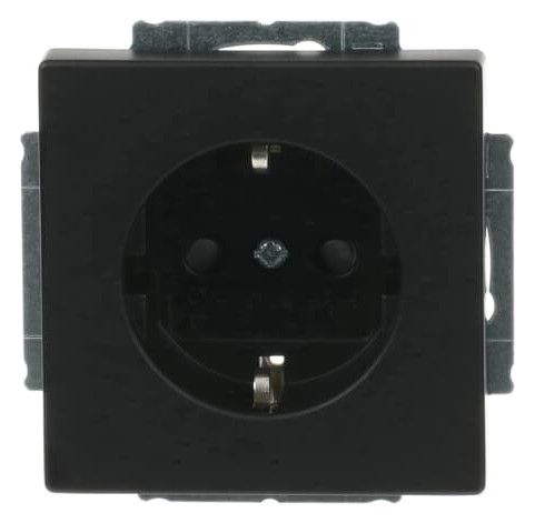 BJ 2300 EUCB-885 SCHUKO Steckdosen Einsatz schwarz matt future linear