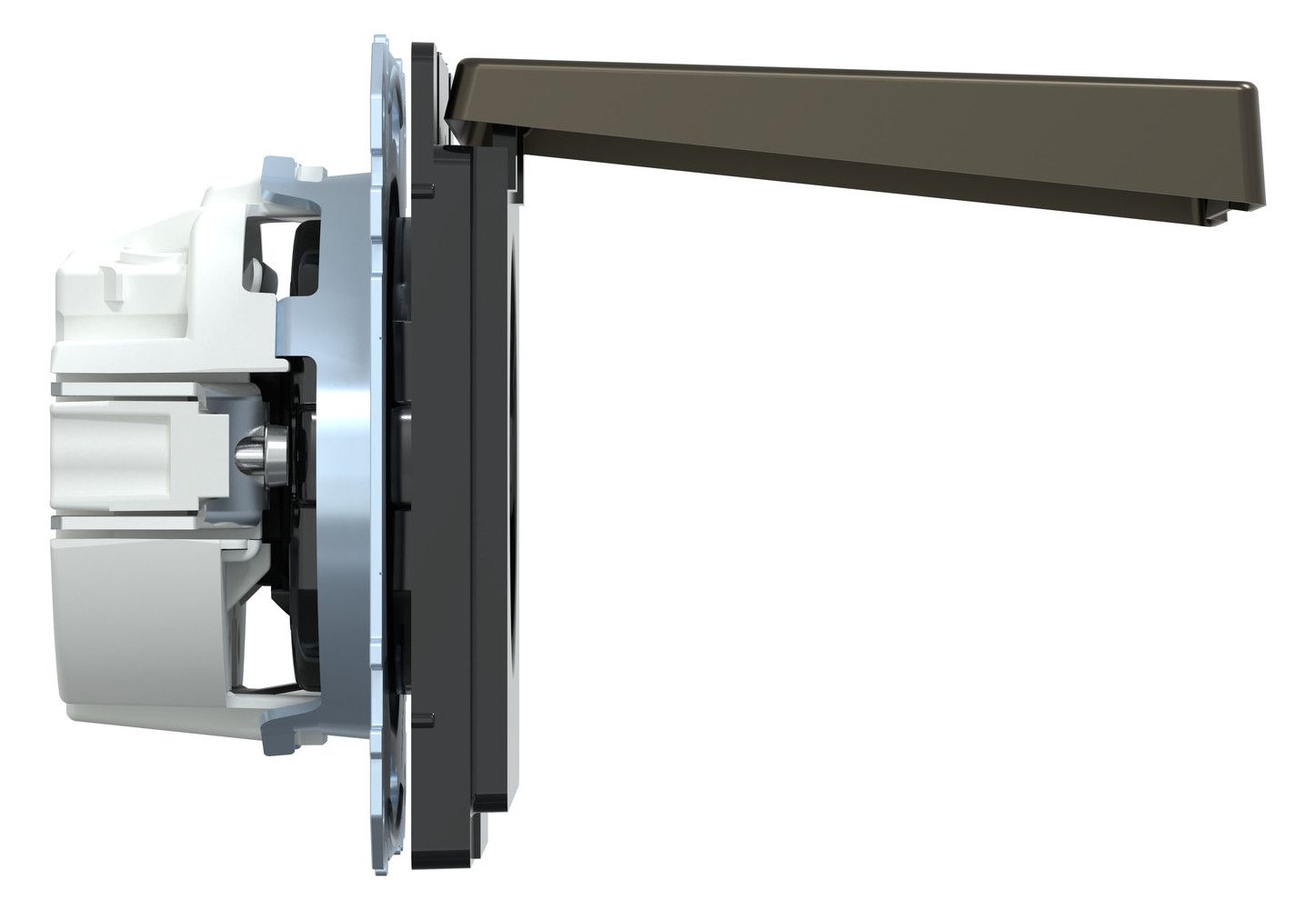 Mert MEG 2314-6052 SCHUKO-Steckdose m.Klappdeckel IP44 BRS StK Moccametallic
